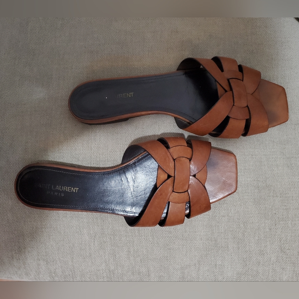 Saint Laurent Tribute Nu Pieds Slide Sandals